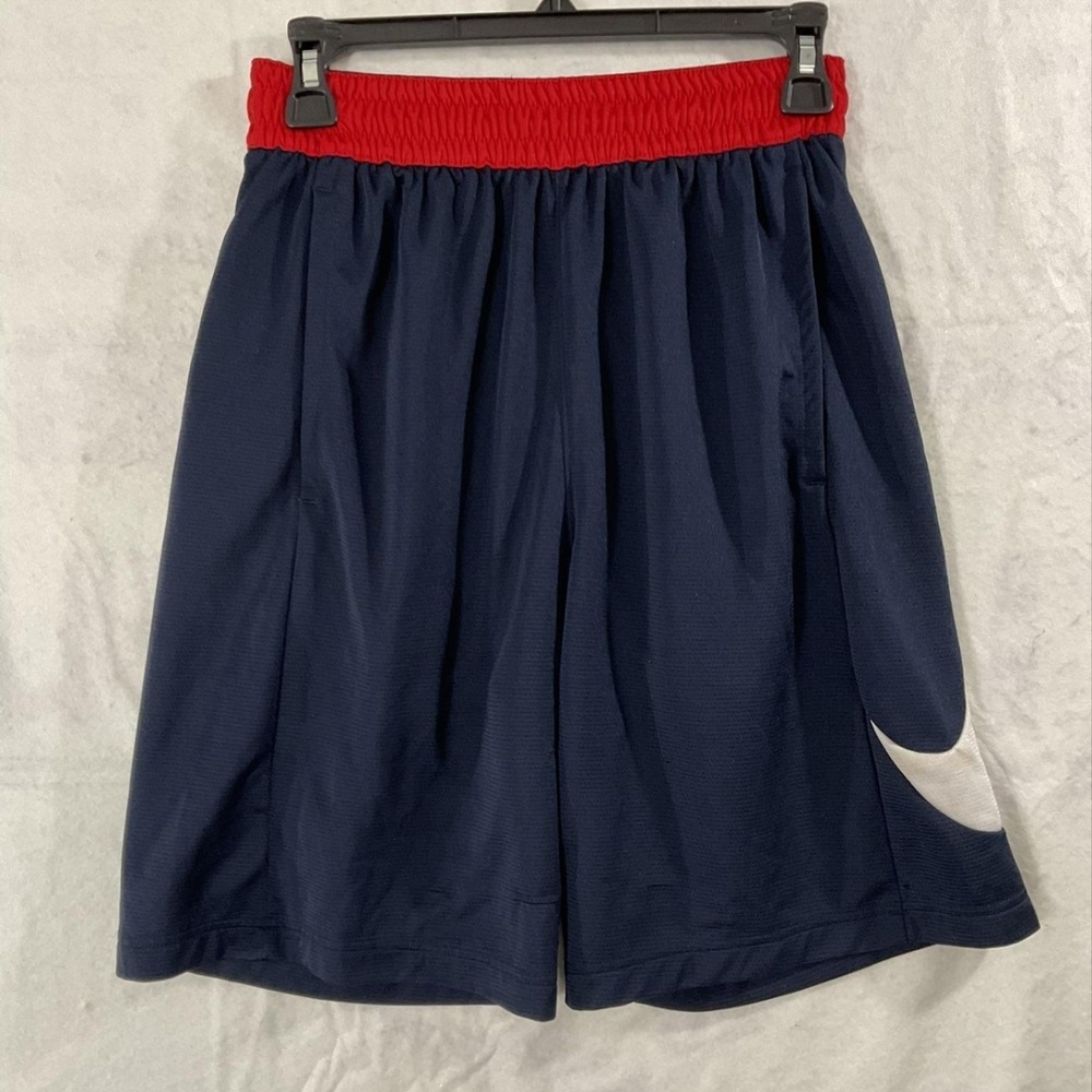 Shorts Mens Small Blue Red Colorblock Mesh Elastic Waist Basketball Gym Pockets
